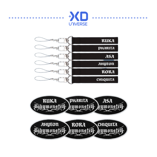 [PREORDER] BABYMONSTER WORLD TOUR [춤 (CHOOM)] IN SEOUL OFFICIAL MD - WAPPEN BADGE + NAME STRAP SET