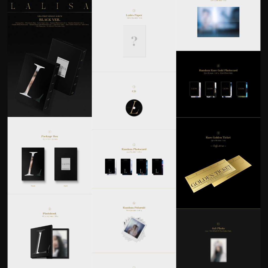 BLACKPINK LISA - First Single Album [ LALISA ] Black version