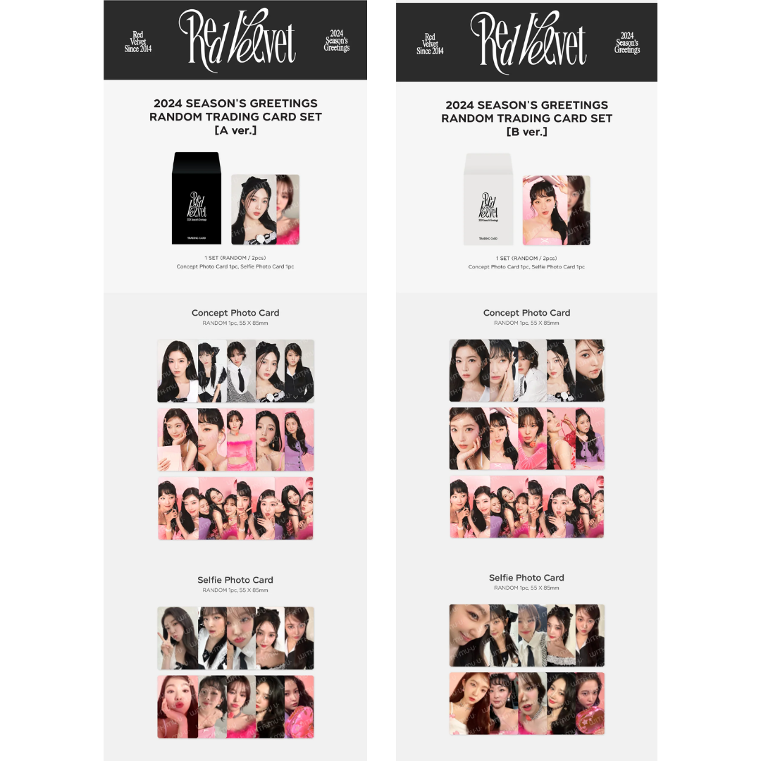 RED VELVET 2024 SEASON GREETING TRADING CARD