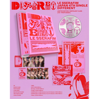 LE SSERAFIM JAPAN 4TH SINGLE ALBUM DIFFERENT - LIMITED EDITION - NOSTALGIC YLANG