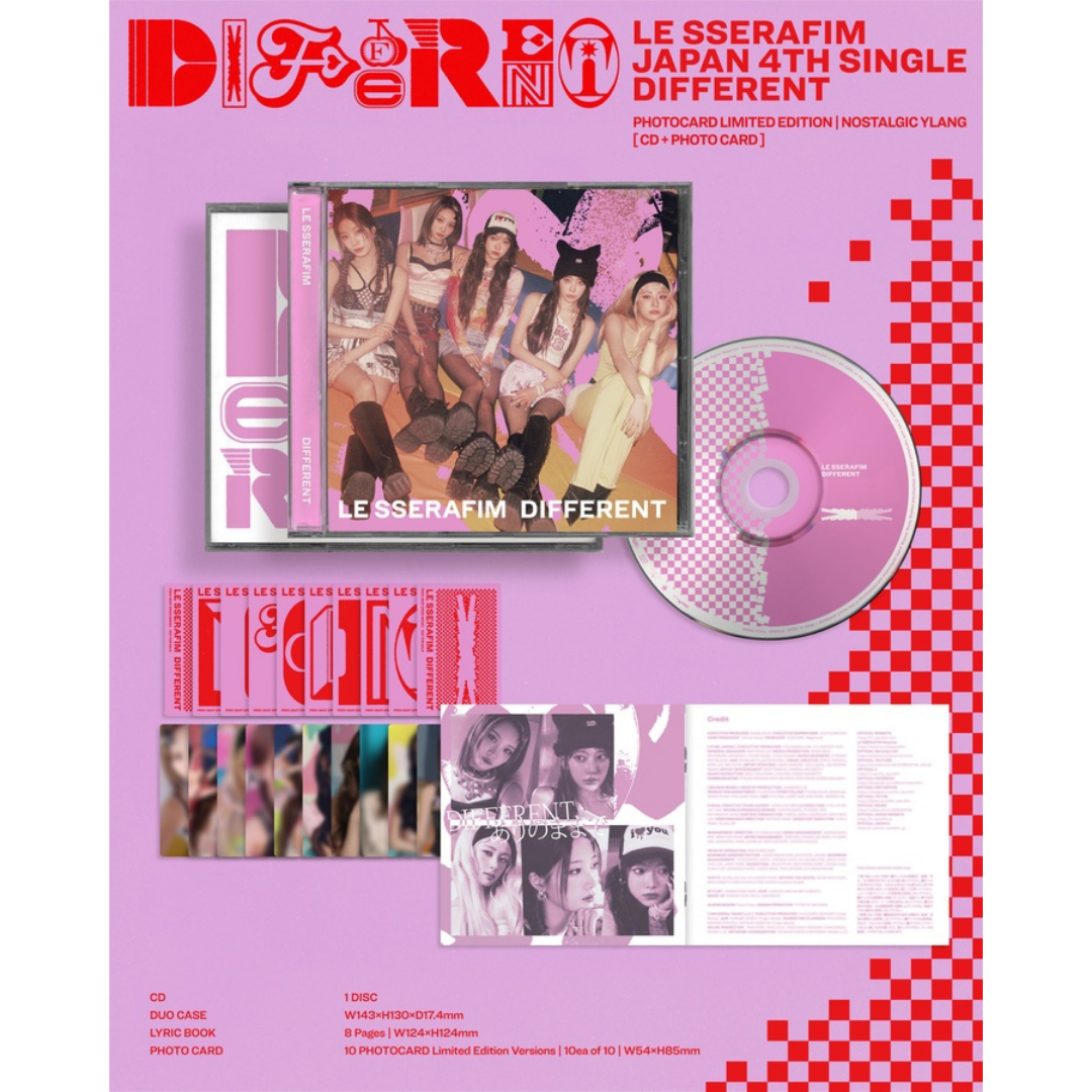 LE SSERAFIM JAPAN 4TH SINGLE ALBUM DIFFERENT - PHOTOCARD LIMITED EDITION