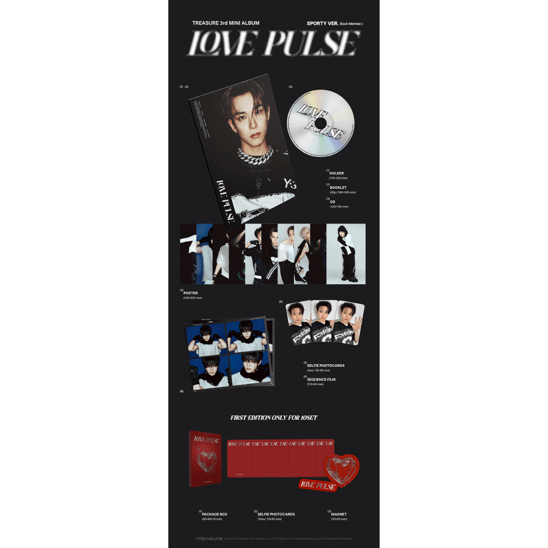 [KTOWN4U POB] TREASURE  - 3rd Mini Album -LOVE PULSE - Sporty ver