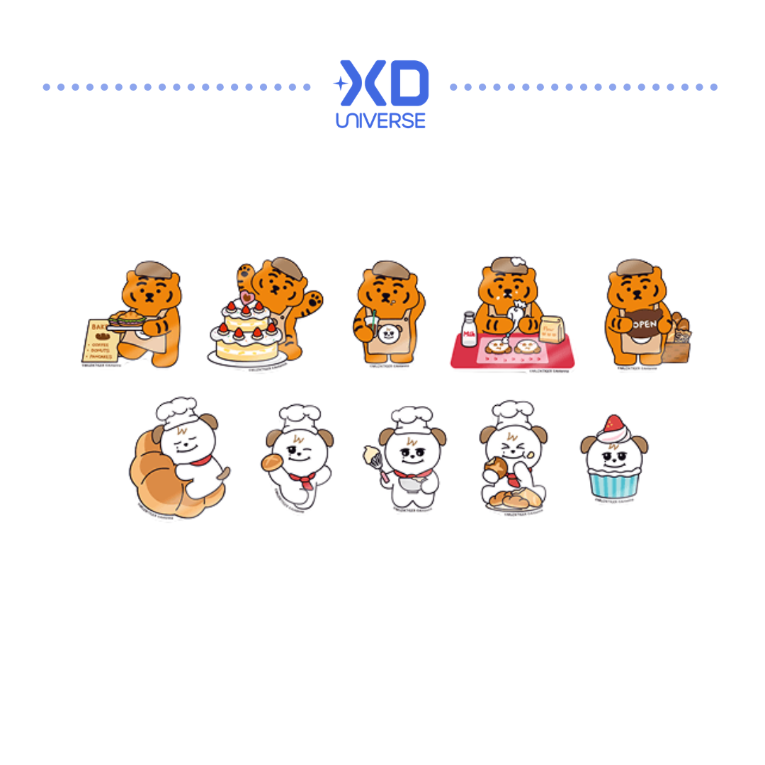 [PREORDER DEADLINE 22/7] KYUHYUN KYUMAE BAKERY POP-UP STORE in SEOUL Official Merch - KYUMAE X TOFFEE Sticker Pack