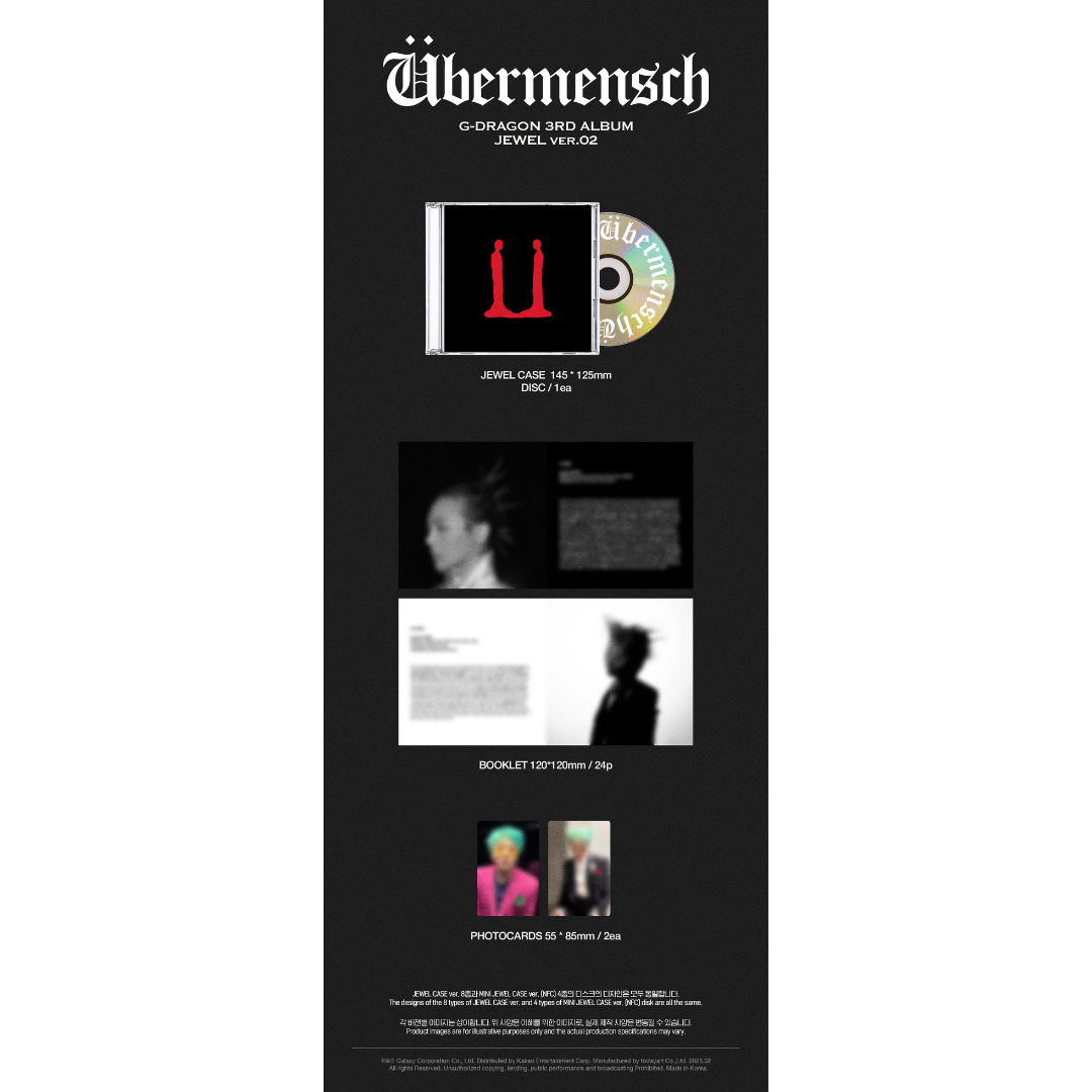 G-DRAGON - 3rd Album - UBERMENSCH - Jewel Case ver