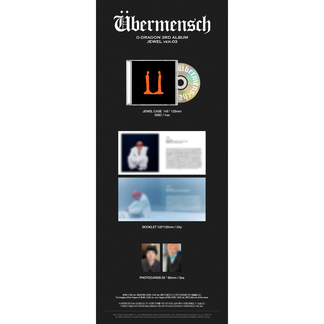 G-DRAGON - 3rd Album - UBERMENSCH - Jewel Case ver