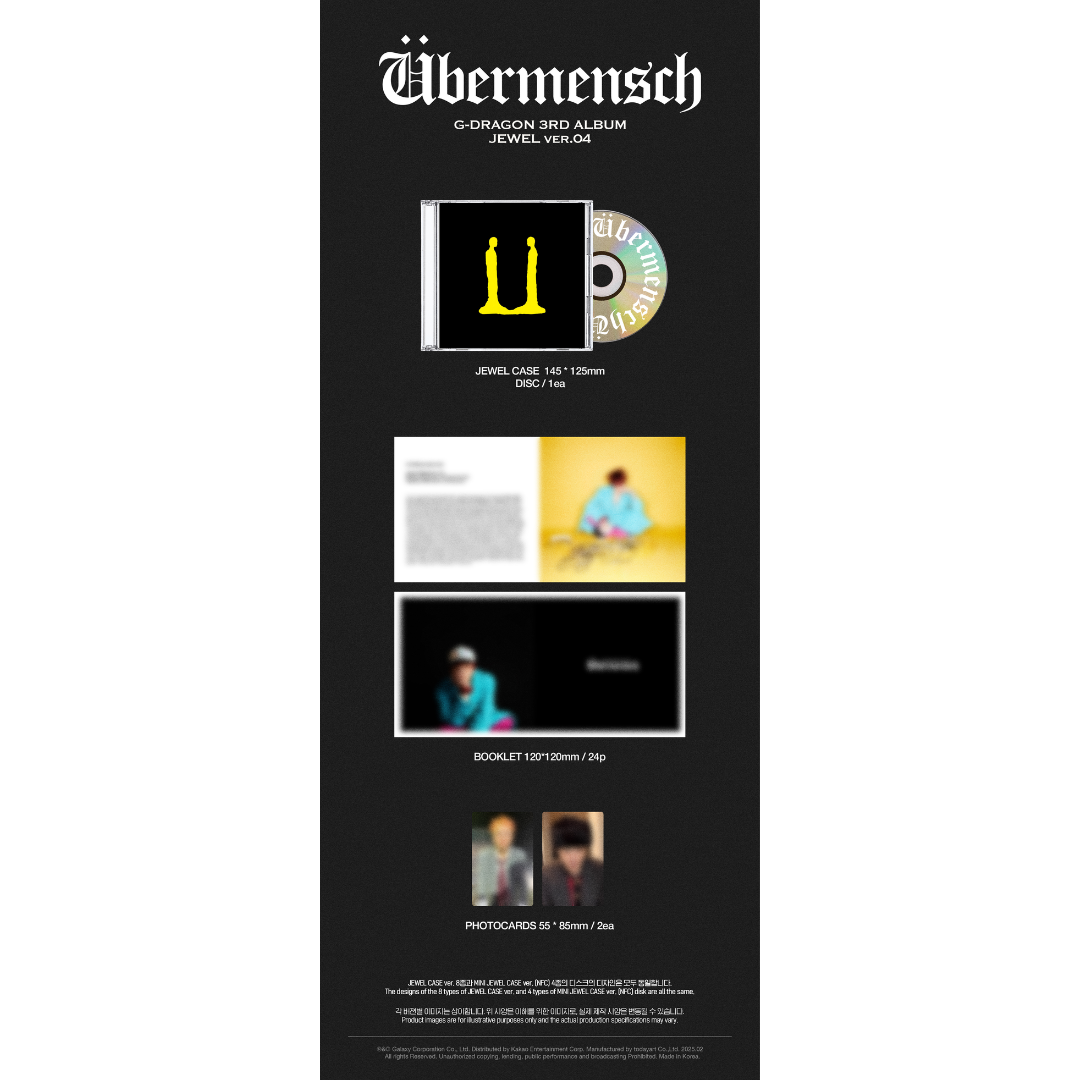 G-DRAGON - 3rd Album - UBERMENSCH - Jewel Case ver
