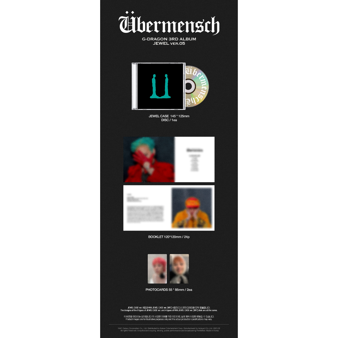 G-DRAGON - 3rd Album - UBERMENSCH - Jewel Case ver