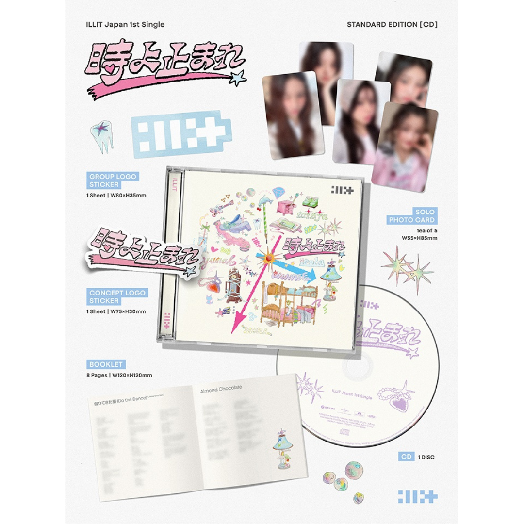 ILLIT JAPAN 1ST SINGLE ALBUM - TOKI YO TOMARE 時よ止まれ - STANDARD EDITION