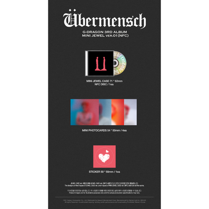 G-DRAGON - 3rd Album - UBERMENSCH - Mini Jewel Case ver
