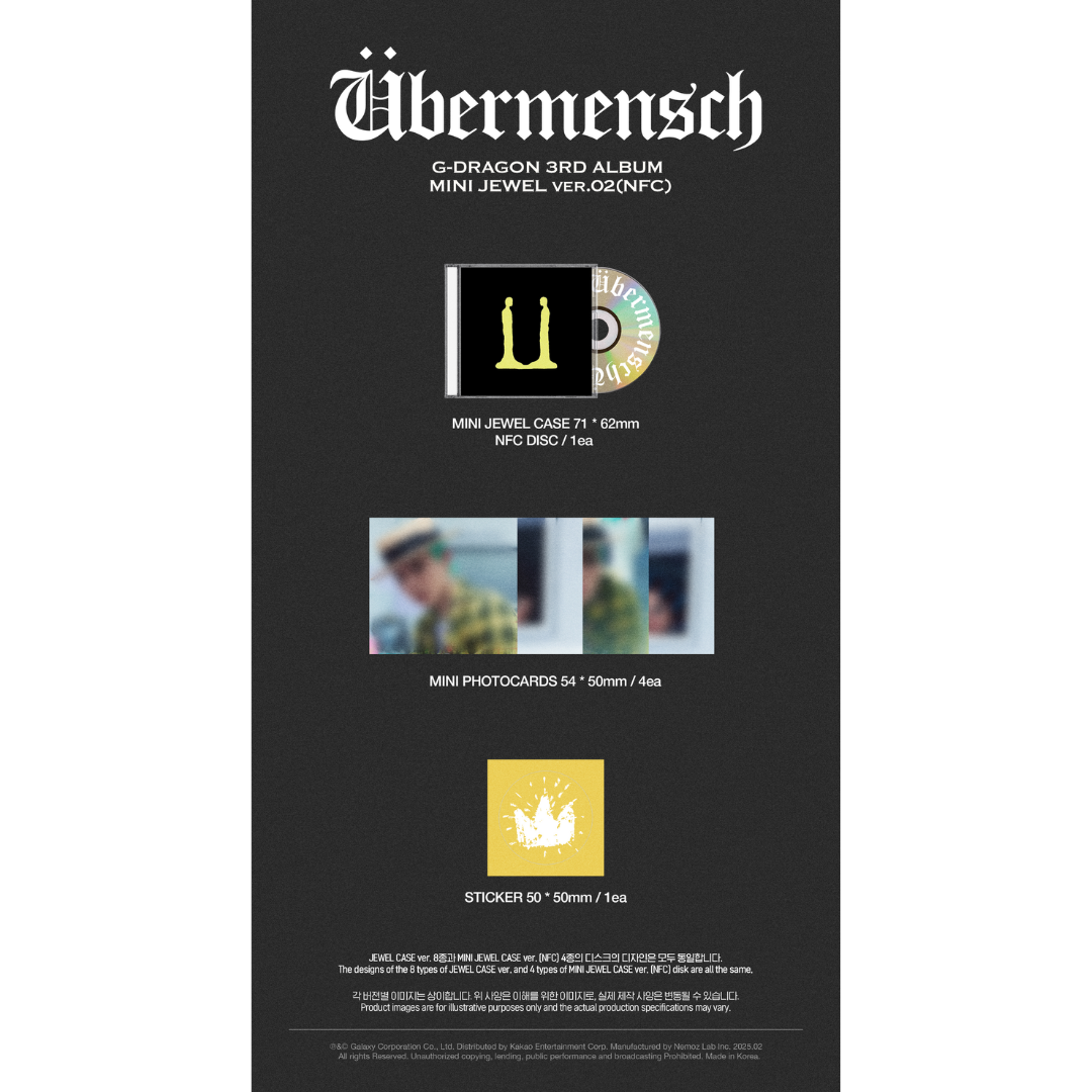G-DRAGON - 3rd Album - UBERMENSCH - Mini Jewel Case ver