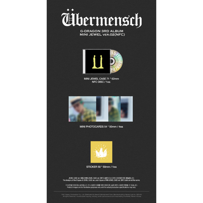 G-DRAGON - 3rd Album - UBERMENSCH - Mini Jewel Case ver