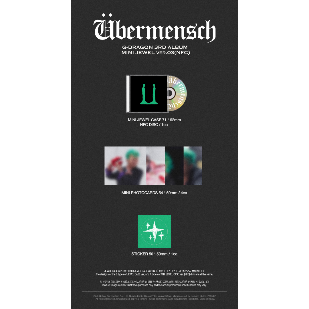 G-DRAGON - 3rd Album - UBERMENSCH - Mini Jewel Case ver