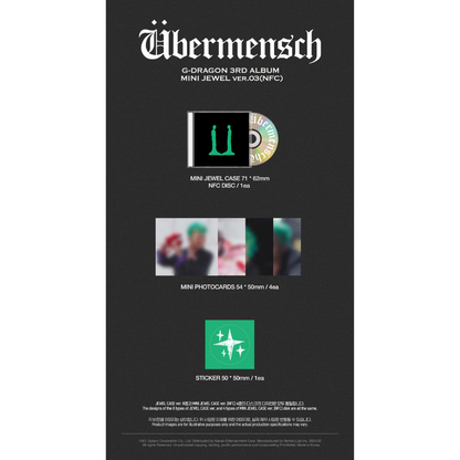 G-DRAGON - 3rd Album - UBERMENSCH - Mini Jewel Case ver