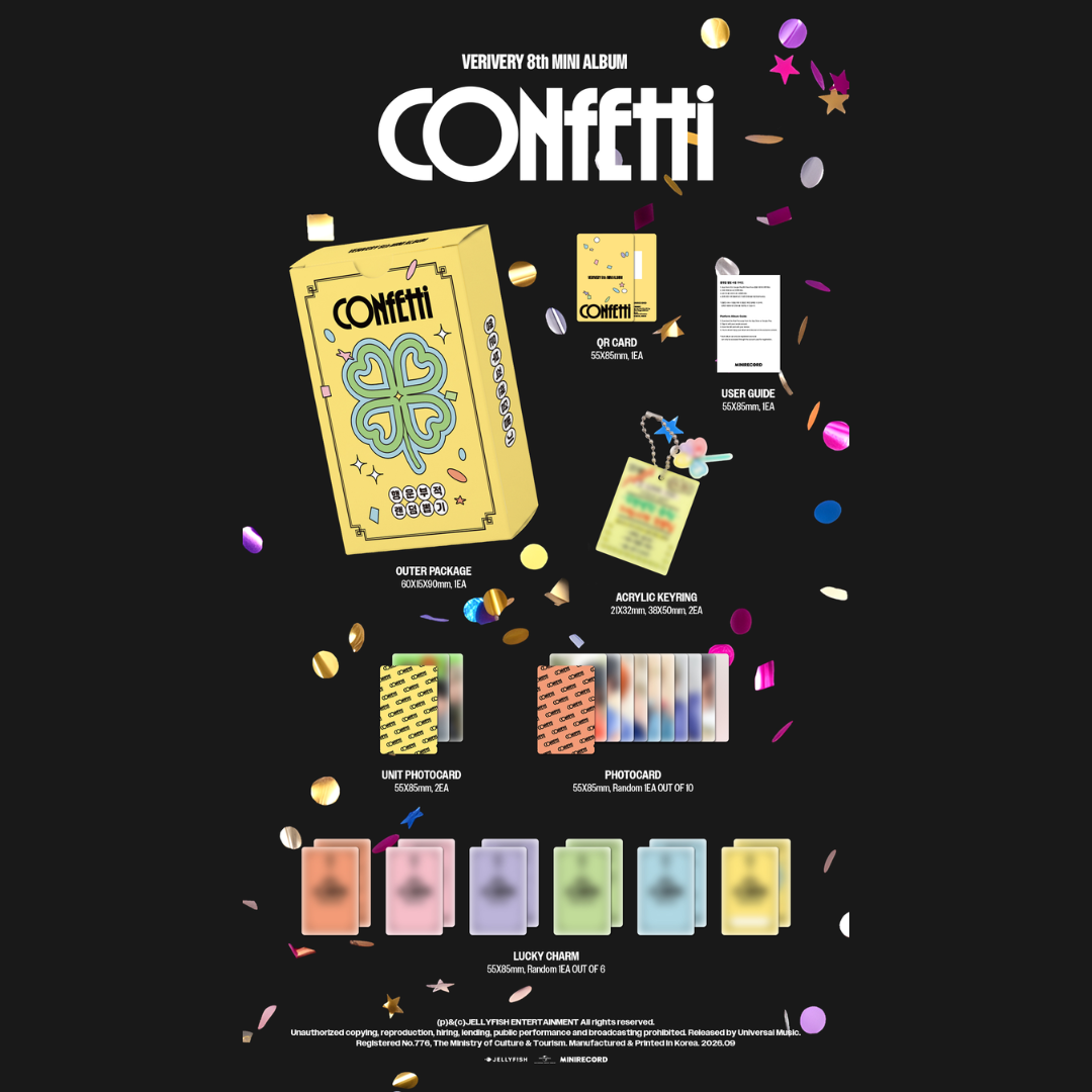[PREORDER] VERIVERY 8th MINI ALBUM [CONFETTI] - LUCKYCHARM VER.