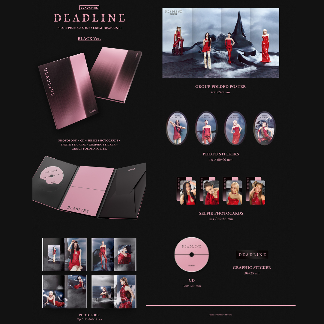 [KTOWN4U POB] BLACKPINK 3rd MINI ALBUM [DEADLINE] - BLACK Ver. / PINK Ver.