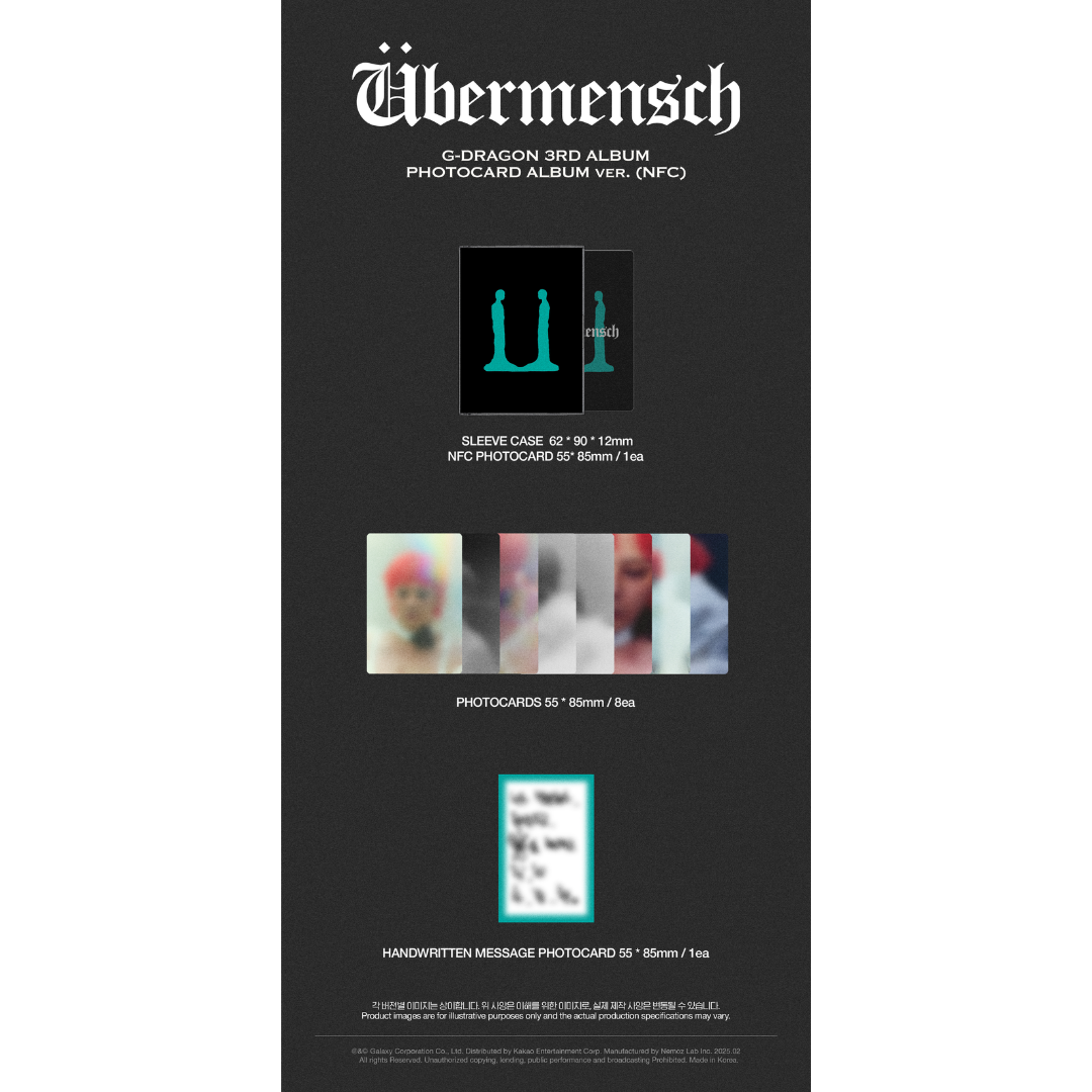 G-DRAGON - 3rd Album - UBERMENSCH - Photocard Album ver (NFC)