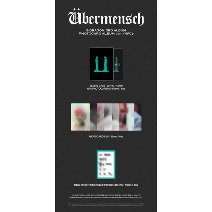 G-DRAGON - 3rd Album - UBERMENSCH - Photocard Album ver (NFC)
