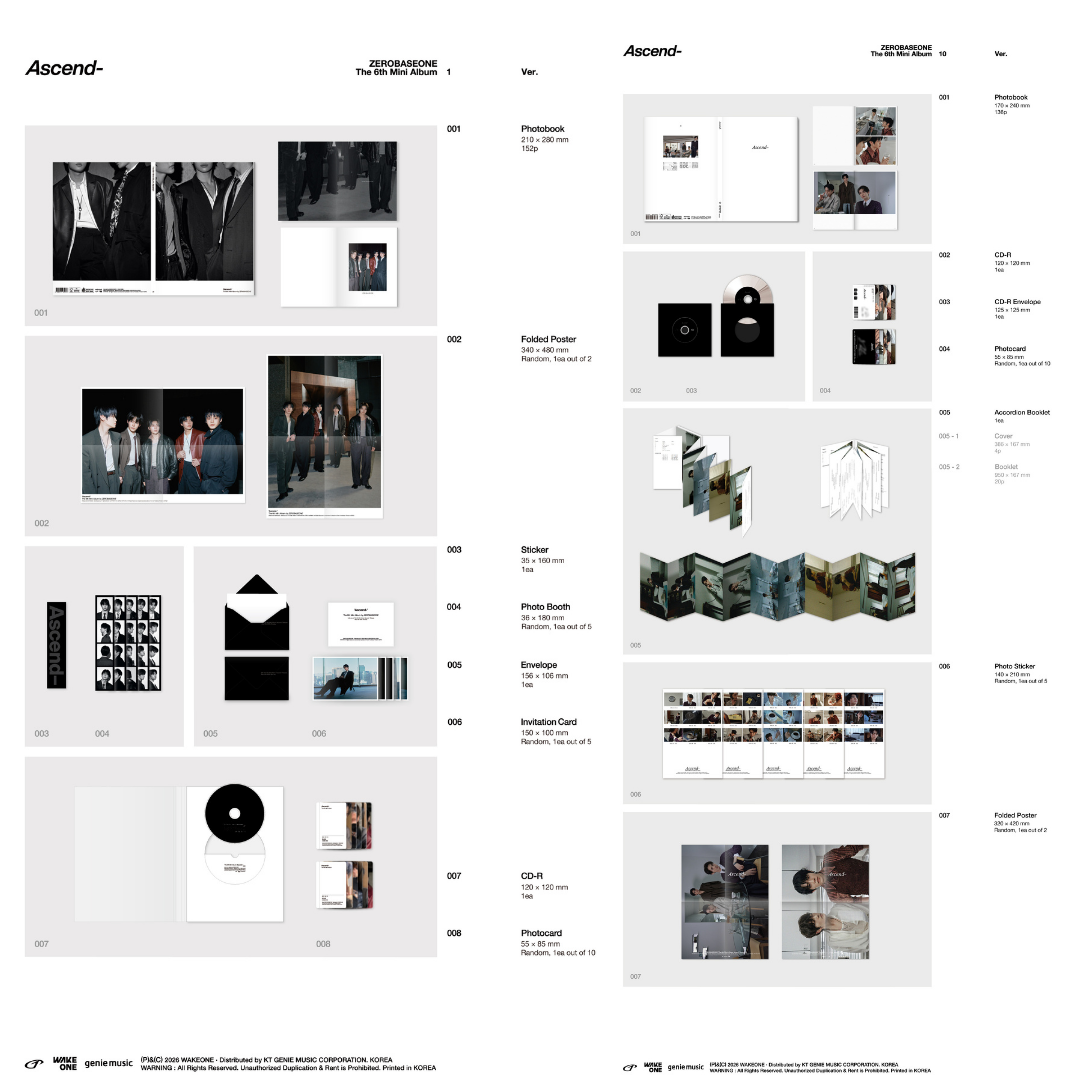 ZEROBASEONE The 6th Mini Album [Ascend-] - Photobook ver.