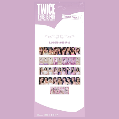 TWICE THIS IS FOR WORLD TOUR TRADING CARD