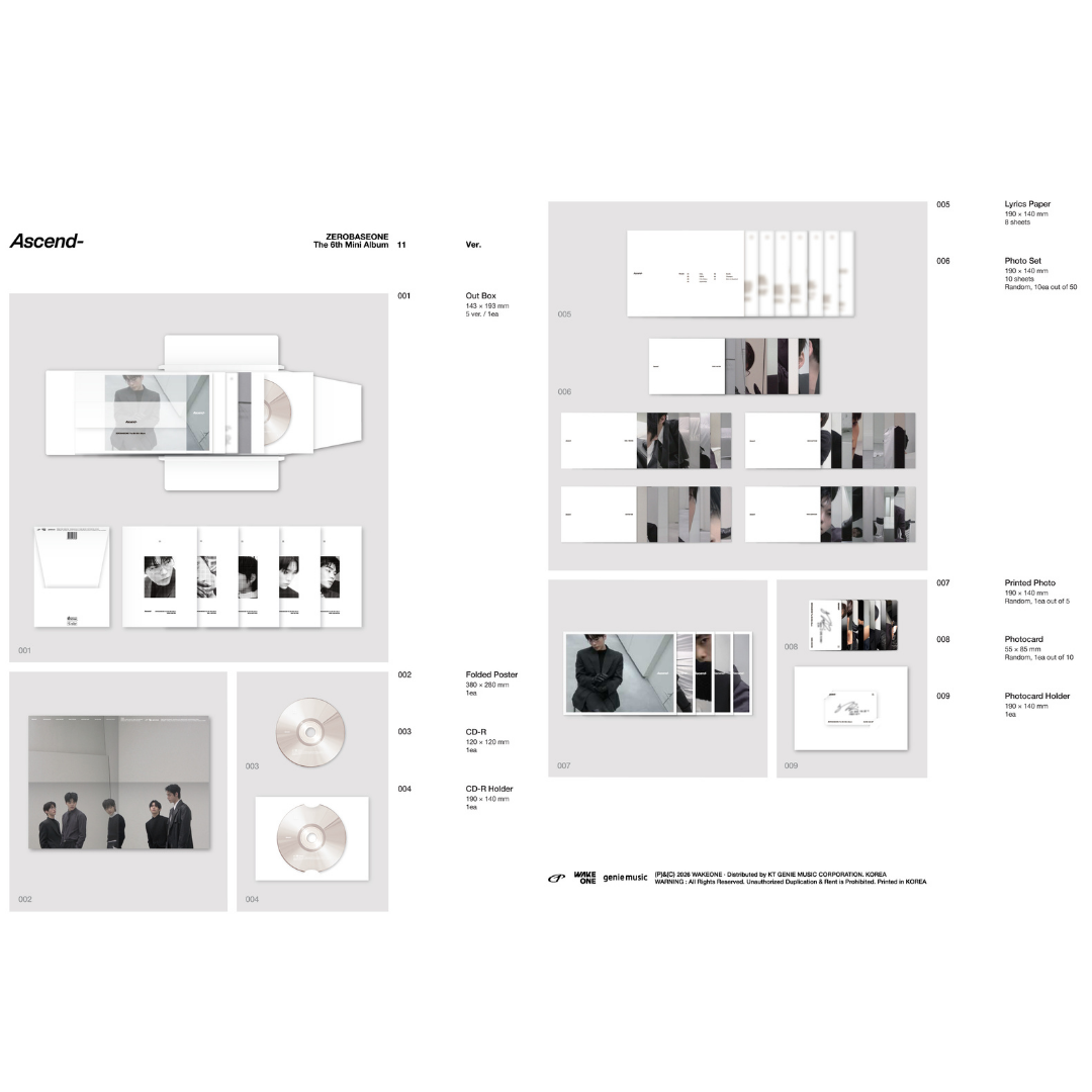 ZEROBASEONE The 6th Mini Album [Ascend-] - 11 Ver.
