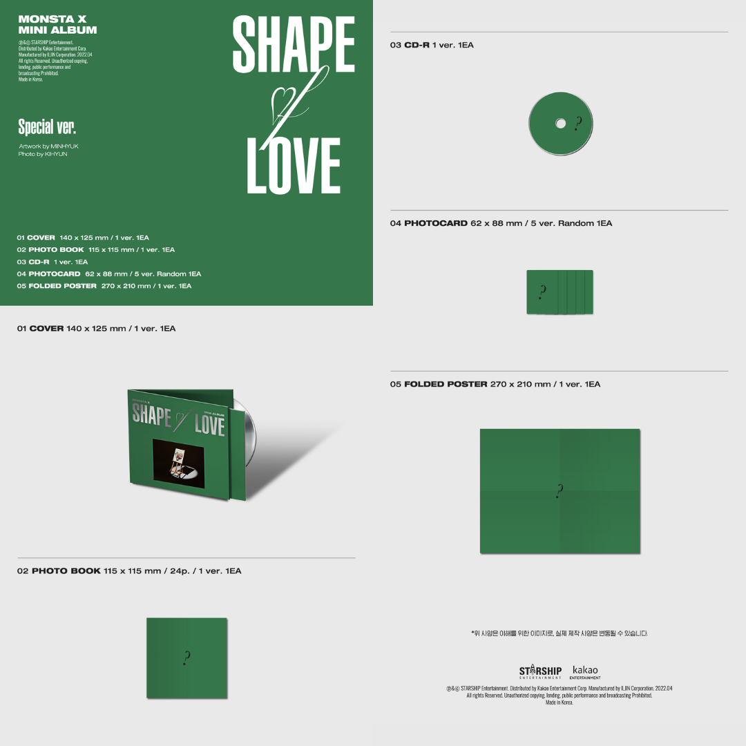 MONSTA X - Mini Album Vol.11 [SHAPE of LOVE] (Special Ver.)
