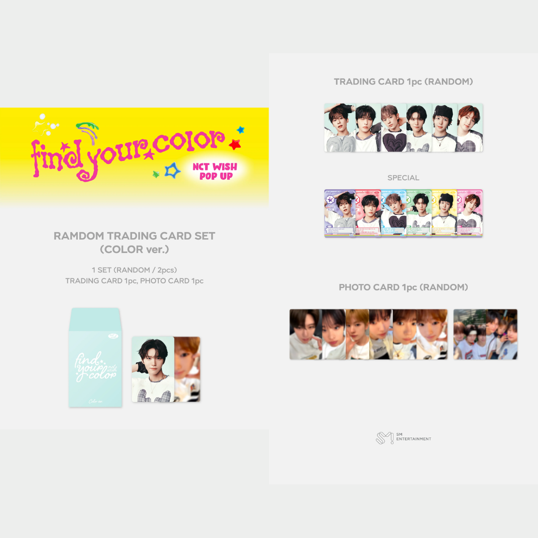 Nct Fandom Color Code NCT WISH - FIND YOUR COLOR - COLOR VER TRADING CARD – XD UNIVERSE