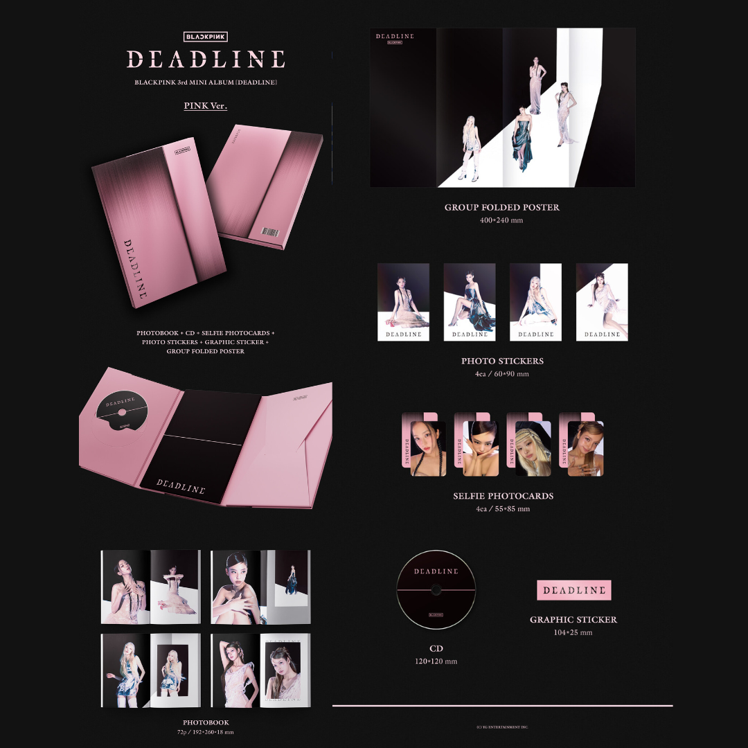 [KTOWN4U POB] BLACKPINK 3rd MINI ALBUM [DEADLINE] - BLACK Ver. / PINK Ver.