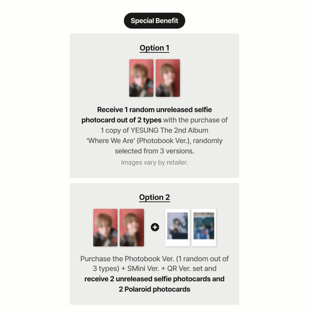 [PREORDER DEADLINE 3/10] SUPER JUNIOR Yesung 2nd Full Album 'Where We Are' - Photobook Ver.