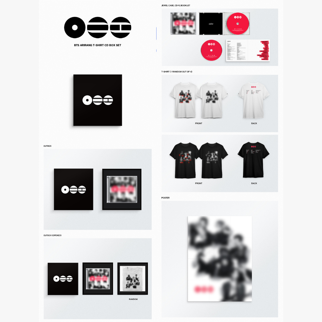BTS 'ARIRANG' ALBUM (T-Shirt CD Box Set)