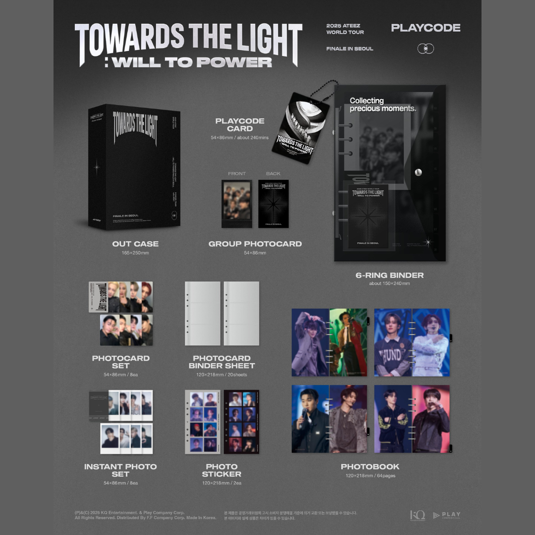 [PREORDER] 2025 ATEEZ WORLD TOUR [TOWARDS THE LIGHT : WILL TO POWER] FINALE IN SEOUL PLAYCODE