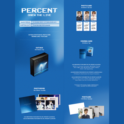 [PREORDER DEADLINE 15/6] 2025-26 ONEW WORLD TOUR [ONEW THE LIVE : PERCENT (%)] VIEWING CODE