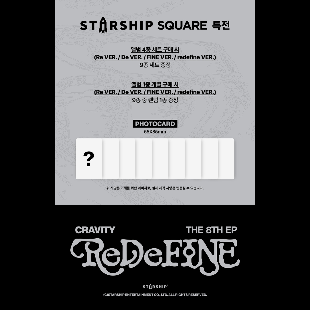 [PREORDER DEADLINE 26/4] CRAVITY The 8th EP ReDeFINE - redefine VER.