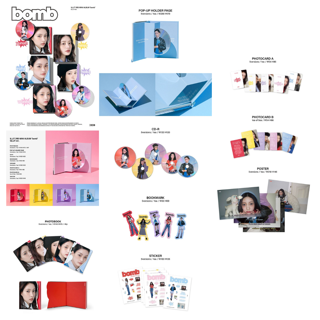 ILLIT 3RD MINI ALBUM - BOMB - GLITT VER