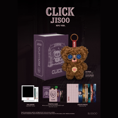 [PREORDER] BLACKPINK JISOO Single Album [Click] - Click Baby Bear NFC Ver.