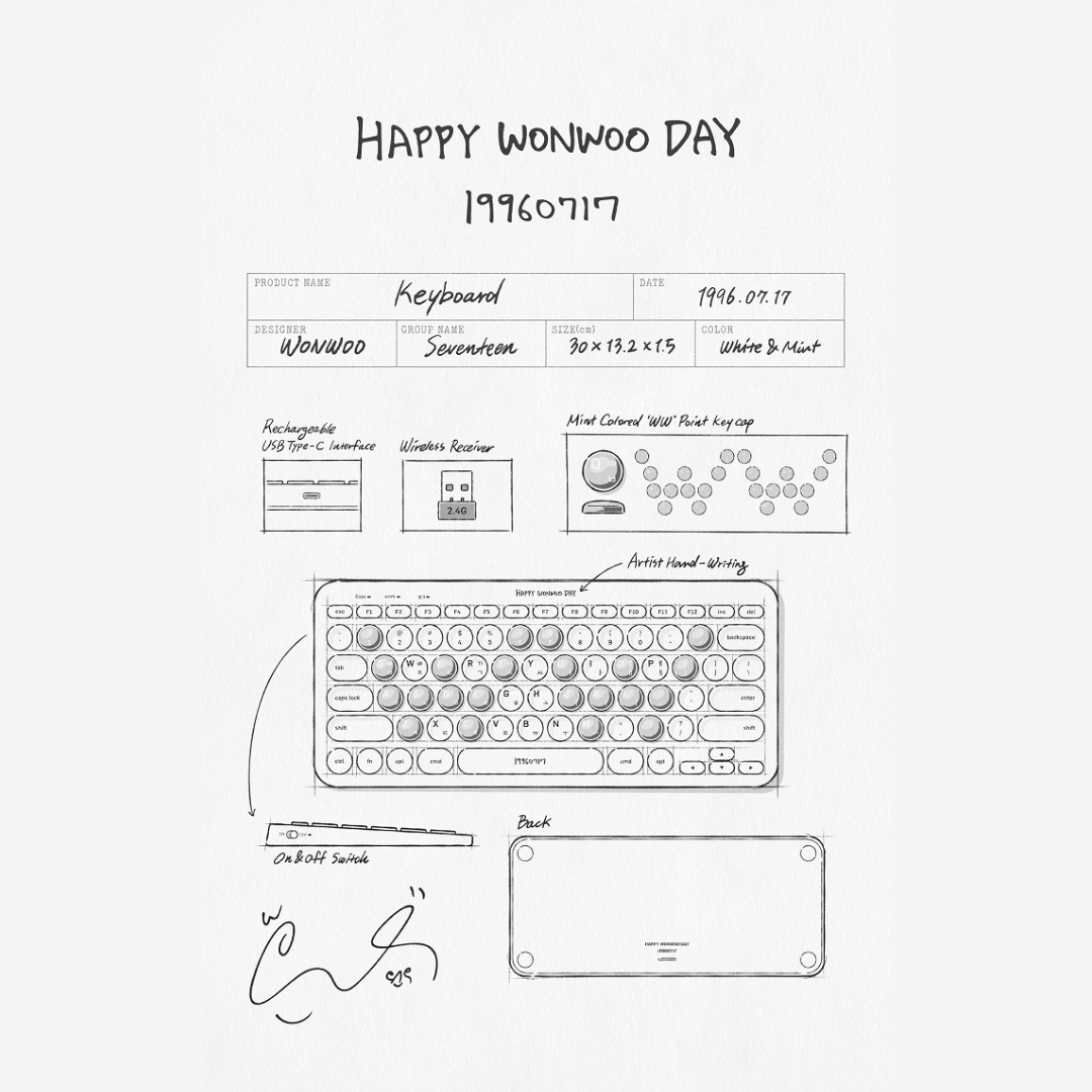 [PREORDER] HAPPY WONWOO DAY BIRTHDAY MERCH ver.5 [KEYBOARD]