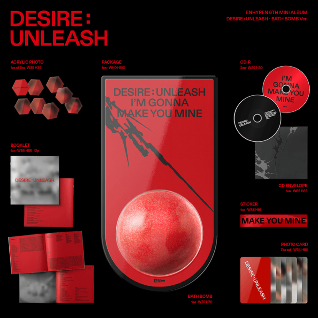 ENHYPEN 6TH MINI ALBUM - DESIRE : UNLEASH - BATH BOMB VER