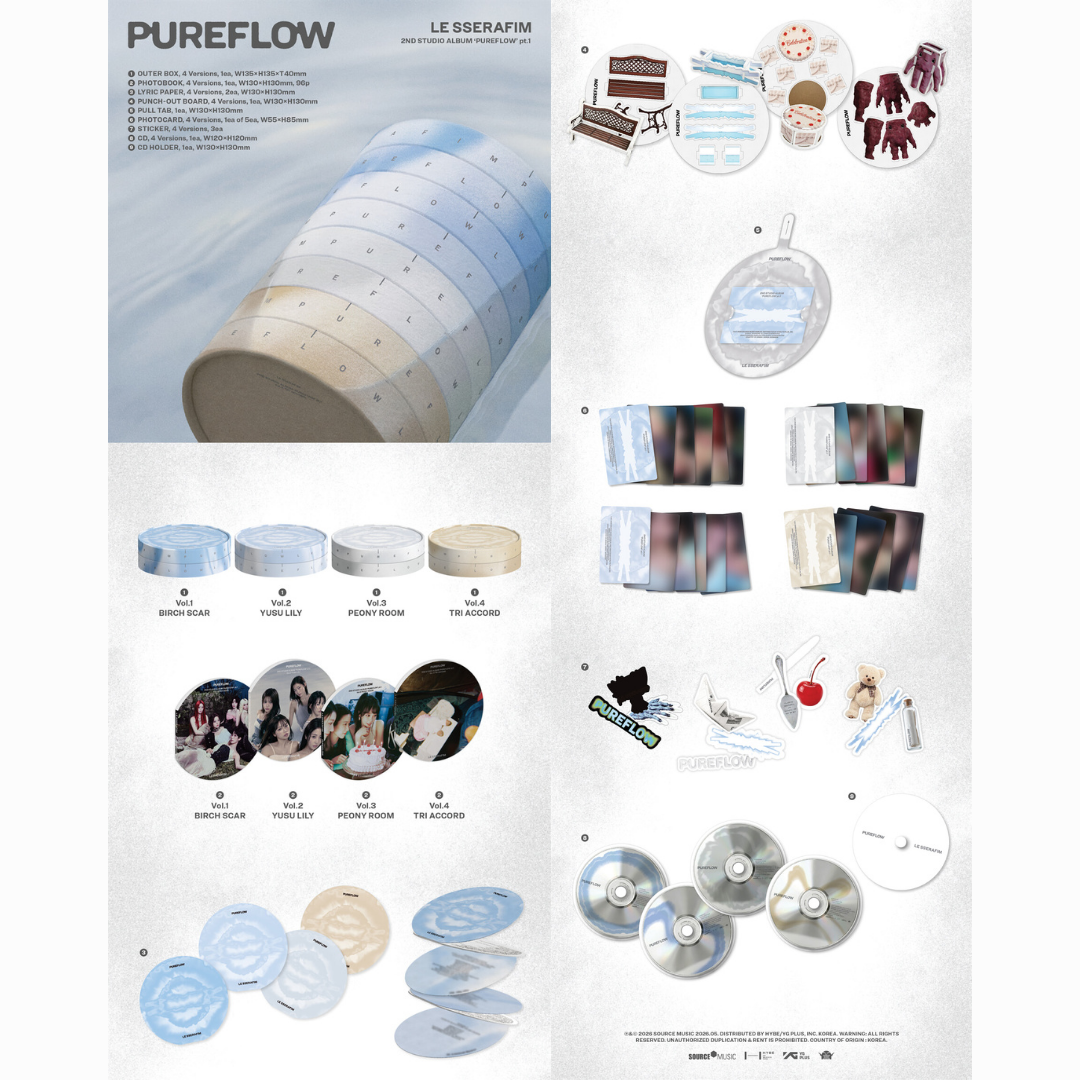 LE SSERAFIM 2ND STUDIO ALBUM ‘PUREFLOW’ pt.1 - STANDARD VER.