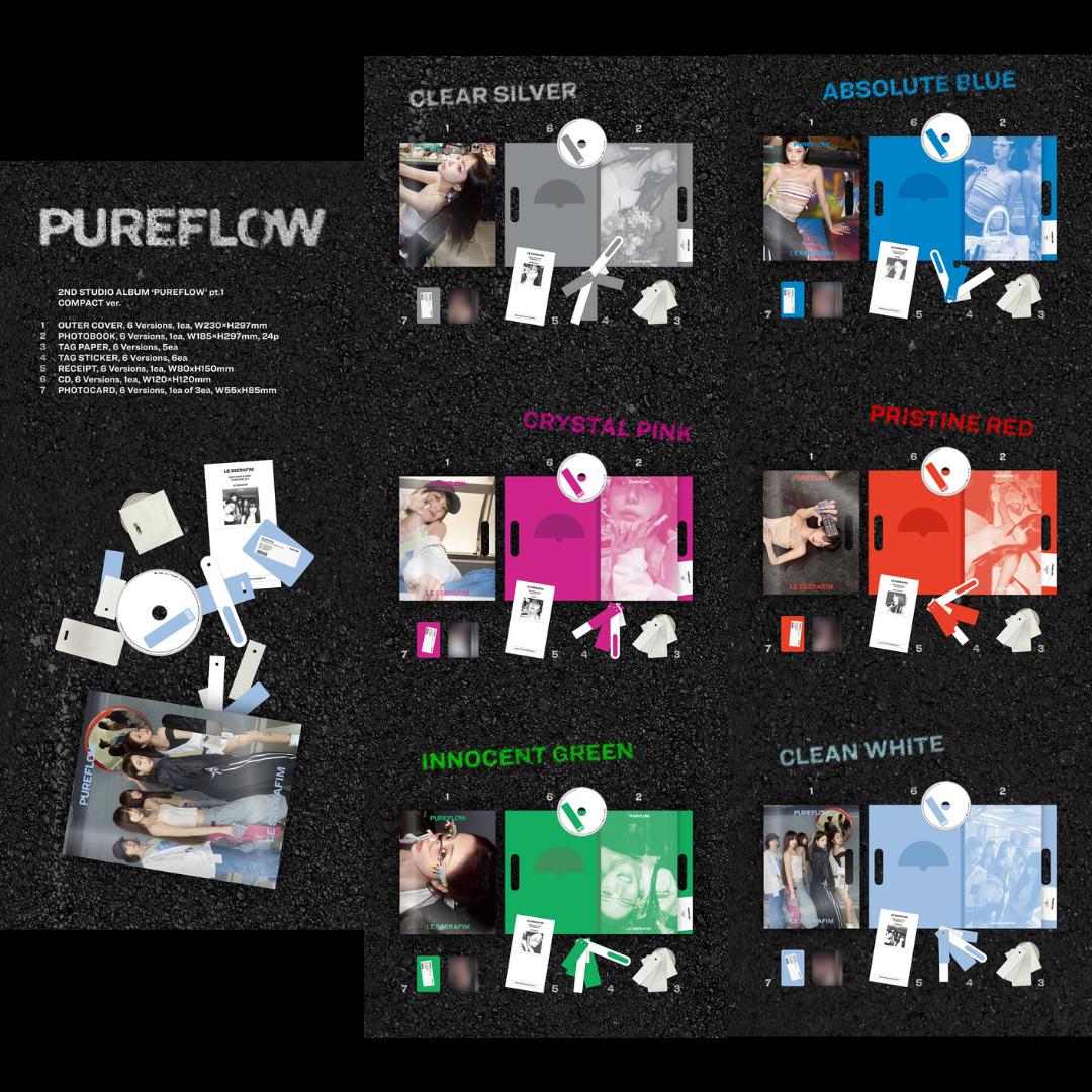 LE SSERAFIM 2ND STUDIO ALBUM ‘PUREFLOW’ pt.1 - COMPACT VER.