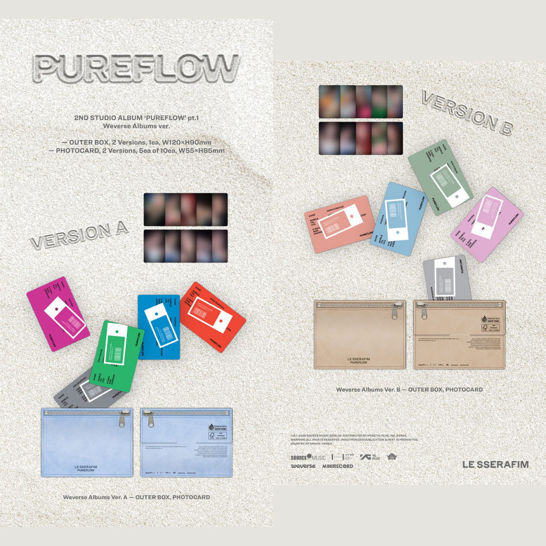 LE SSERAFIM 2ND STUDIO ALBUM ‘PUREFLOW’ pt.1 - WEVERSE ALBUMS VER.