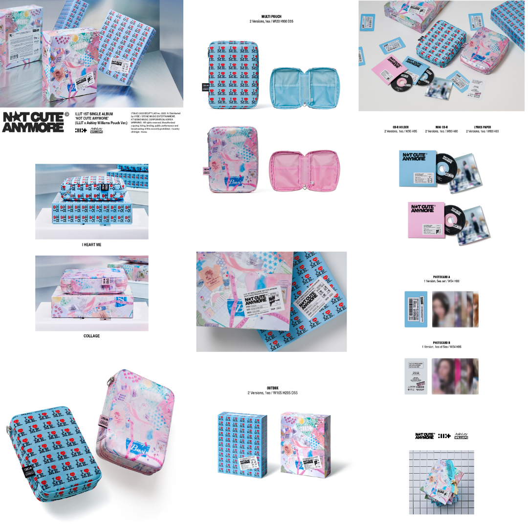 ILLIT - 1st Single Album [NOT CUTE ANYMORE] (ILLIT x Ashley Williams Pouch Ver.)