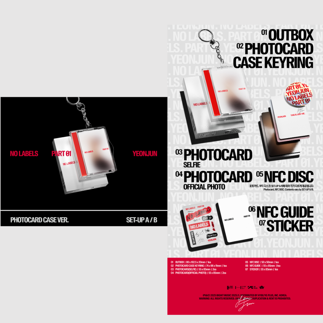 YEONJUN - [NO LABELS: PART 01] (Photocard Case ver.) (Random Ver.)