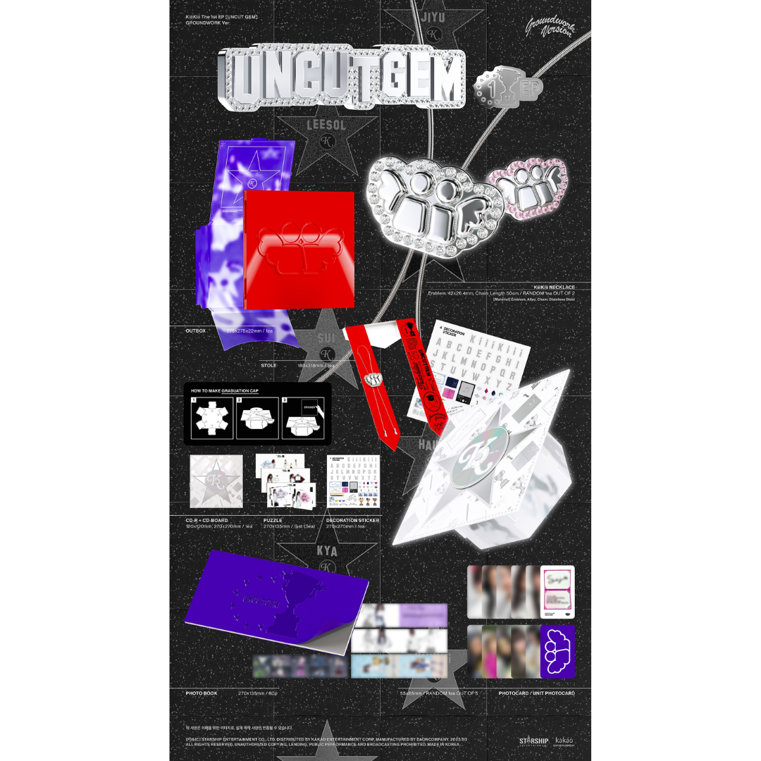 KiiiKiii - 1st EP Album [UNCUT GEM] (GROUNDWORK Ver.) (Limited Edition)