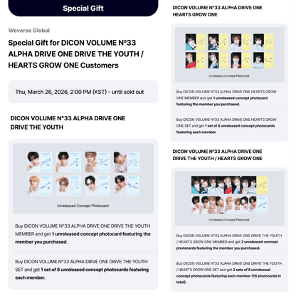 [PREORDER DEADLINE 3/4] DICON VOLUME N°33 ALPHA DRIVE ONE HEARTS GROW ONE