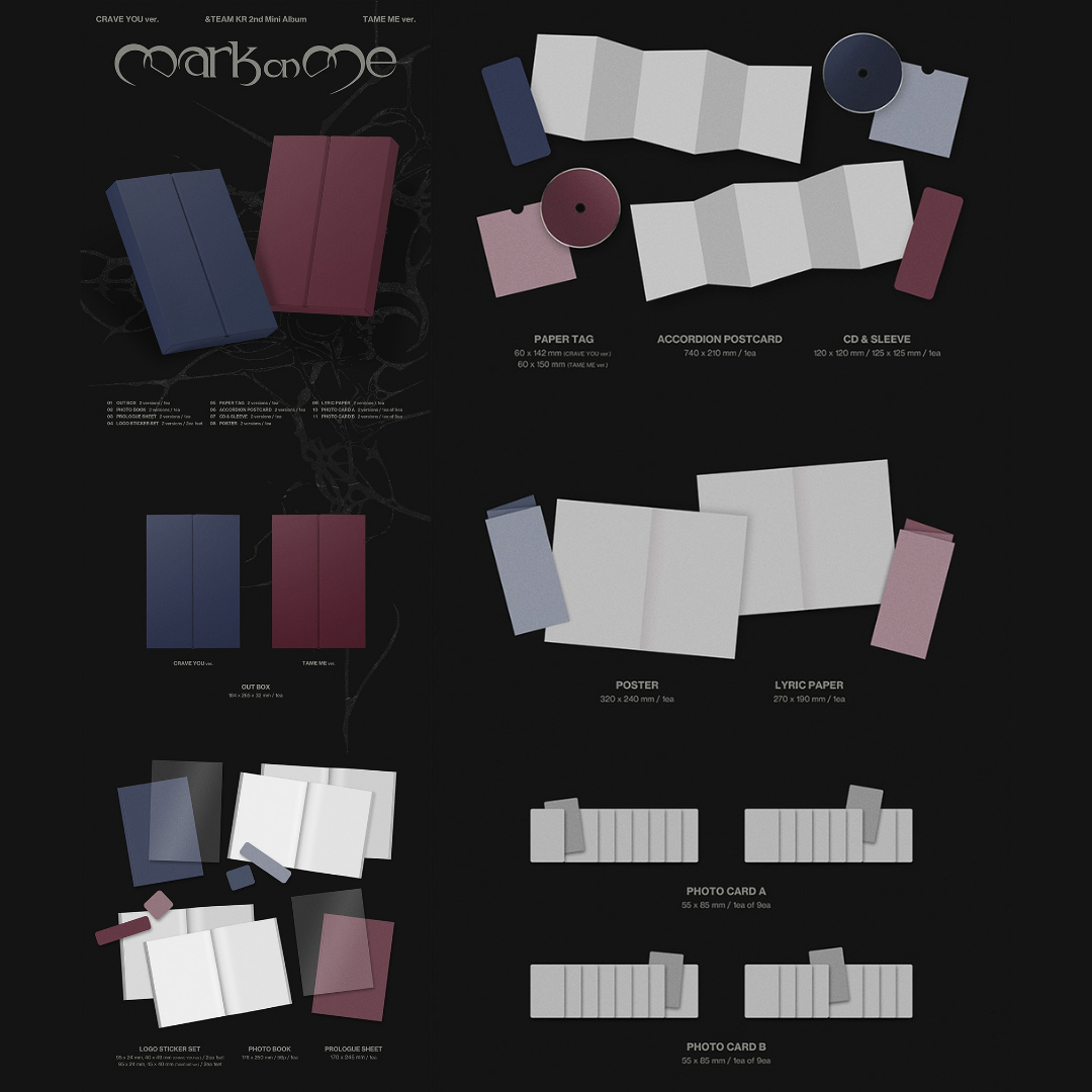 [PREORDER 5/9] &TEAM KR 2nd Mini Album 'Mark on Me' - CRAVE YOU ver. / TAME ME ver.
