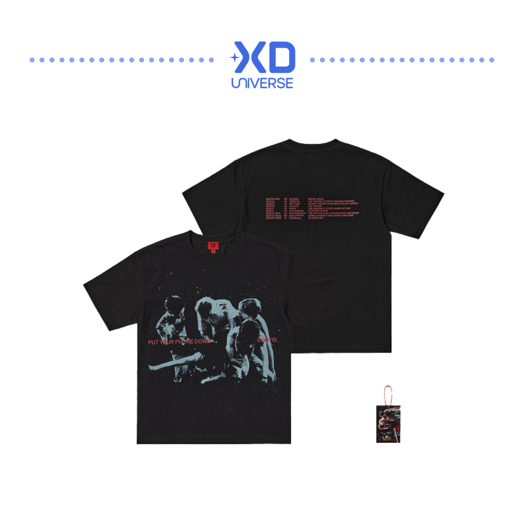 [PREORDER DEADLINE 15/9] CORTIS TOUR <PUT YOUR PHONE DOWN> OFFICIAL MERCH - TOUR Routing T-Shirt (Black)