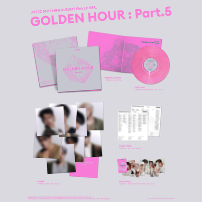 [PREORDER DEADLINE 27/6] ATEEZ 14TH MINI ALBUM [GOLDEN HOUR : Part.5] - Pink LP VER.