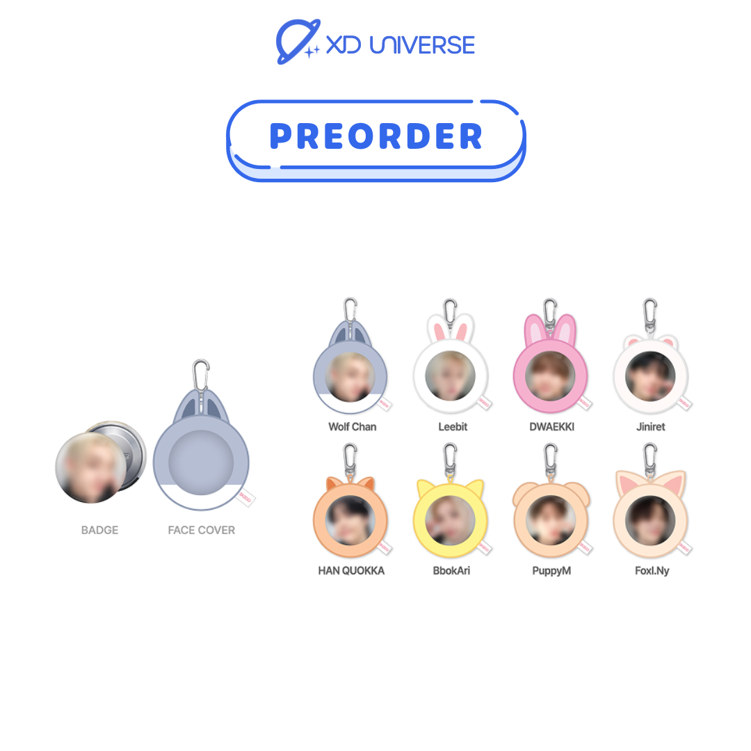 [PREORDER] Stray Kids "DO IT" POP-UP STORE OFFICIAL MERCH - SOFT FACE BADGE & SKZOO COVER SET
