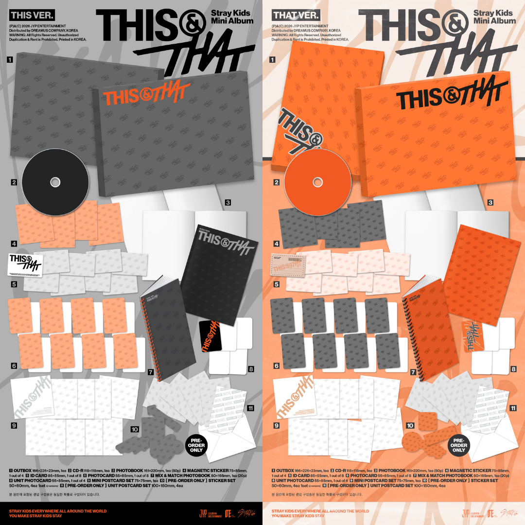 [PREORDER DEADLINE 4/8] Stray Kids "THIS & THAT" Album - THIS VER. / THAT VER.
