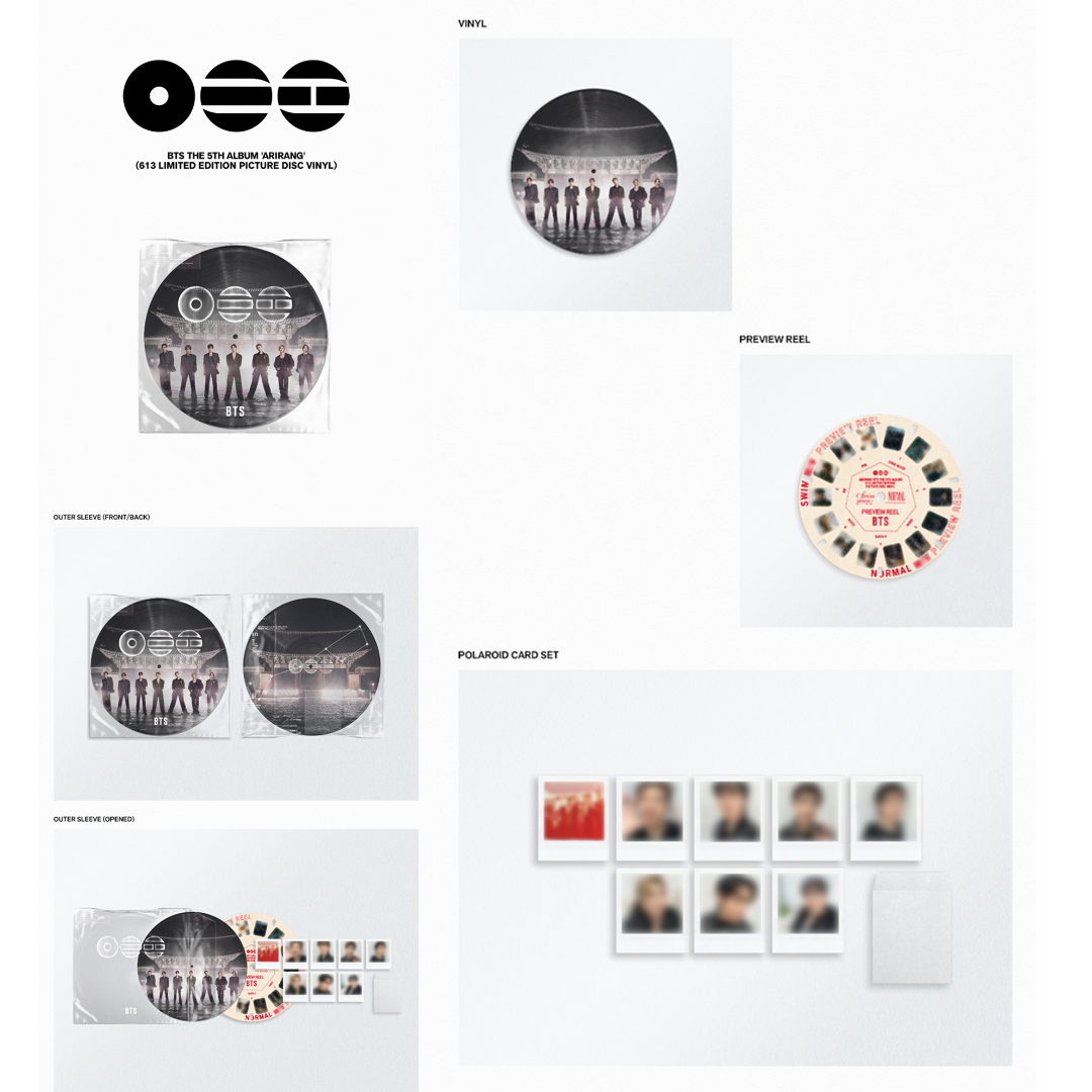 [PREORDER DEADLINE 9/6] BTS The 5th Album “ARIRANG” - 613 Limited Edition Picture Disc Vinyl