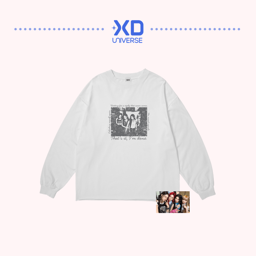 [PREORDER] ILLIT 5th Mini Album ‘BREAK EVEN’ Official Merch - Photo L/S T-Shirt (White)